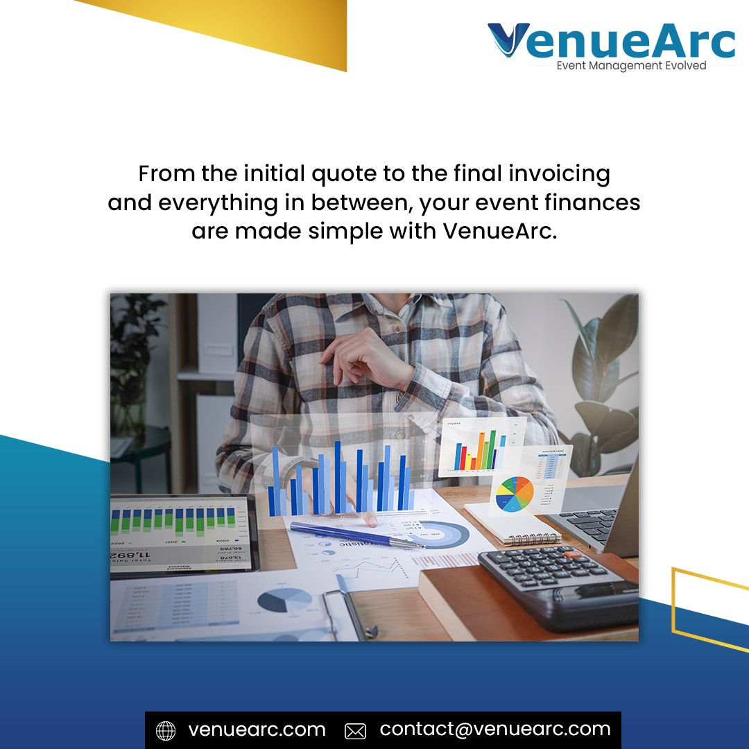 VenueArc's tweet photo. Streamline the financials for your event and venue with VenueArc. It combines event financials, CRM, scheduling, and reporting into a centralized platform.​

#eventbooking #eventmanagement #performingarts #eventplanners #eventtech #eventmanager #event #technology #venuemanagement https://t.co/RP0x7UBrJO