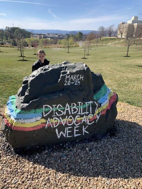 The Spirit Rock has some new paint!

Thank you to Student Access Advocate Lauren, Marketing &amp; Communications GA Kofi, and Associate Director Brittany for the artwork!