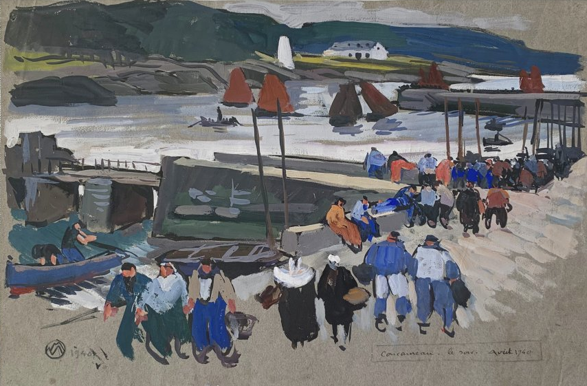 mathurin_meheut's tweet image. Concarneau, le soir, 1940
〽️athurin 〽️éheut