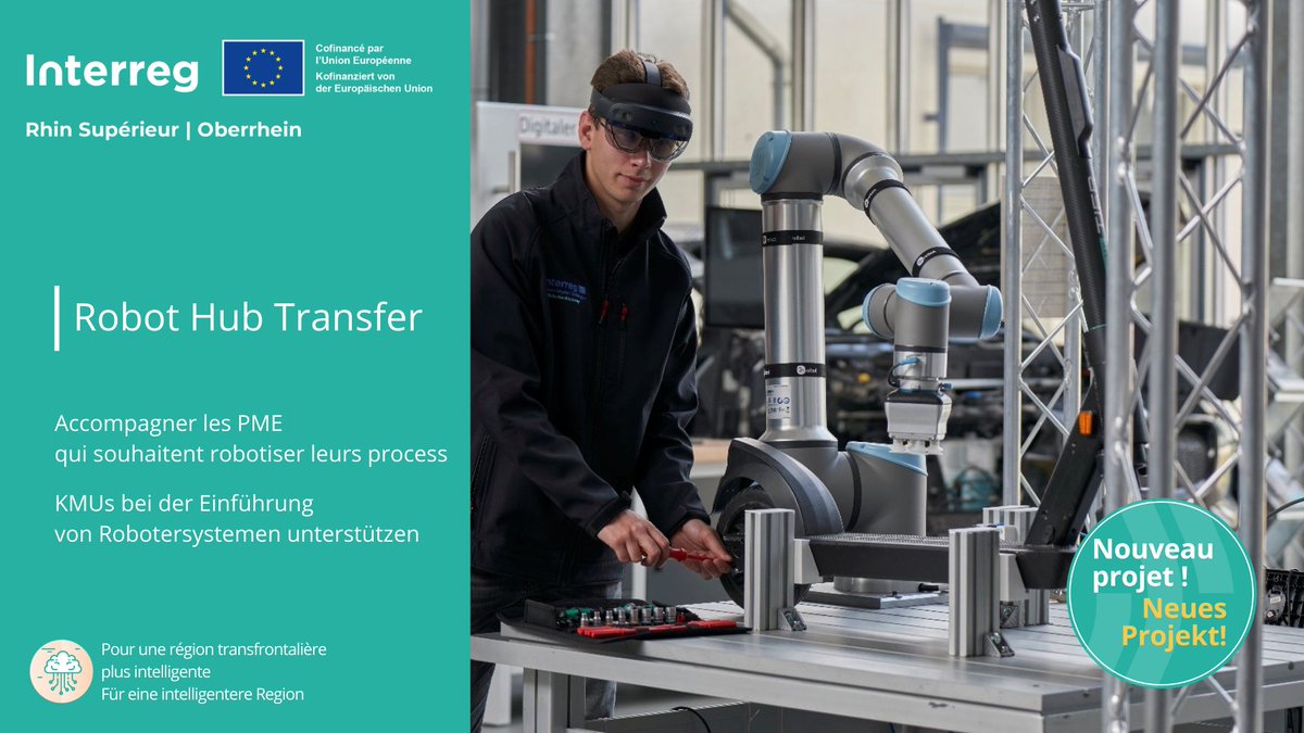[Neues #Interreg Projekt] <a href="/HochschuleTrier/">Hochschule Trier</a>, Träger des Projekts „Robot Hub Transfer“, und seine Partner werden die KMUs am #Oberrhein mit einem maßgeschneiderten Beratungsangebot bei der Einführung von Robotiksystemen unterstützen 🤖💻👉 bit.ly/3ZNwe4o