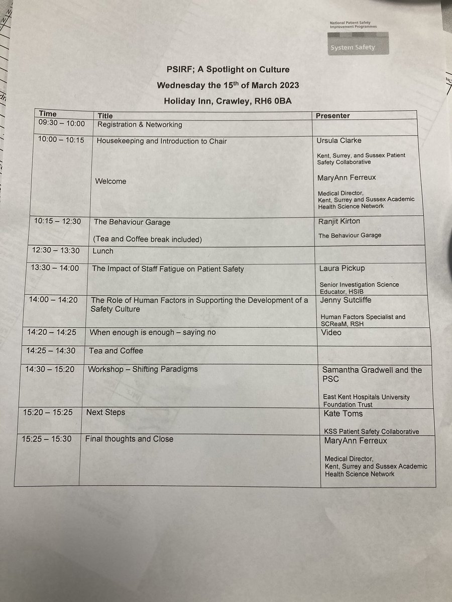 This has been a great day! Thank you all for your contributions! Thank you <a href="/KSS_PSC/">KSS PSC</a> team for your hard work in arranging and facilitating these 4 PSIRF events and this last one was the best!