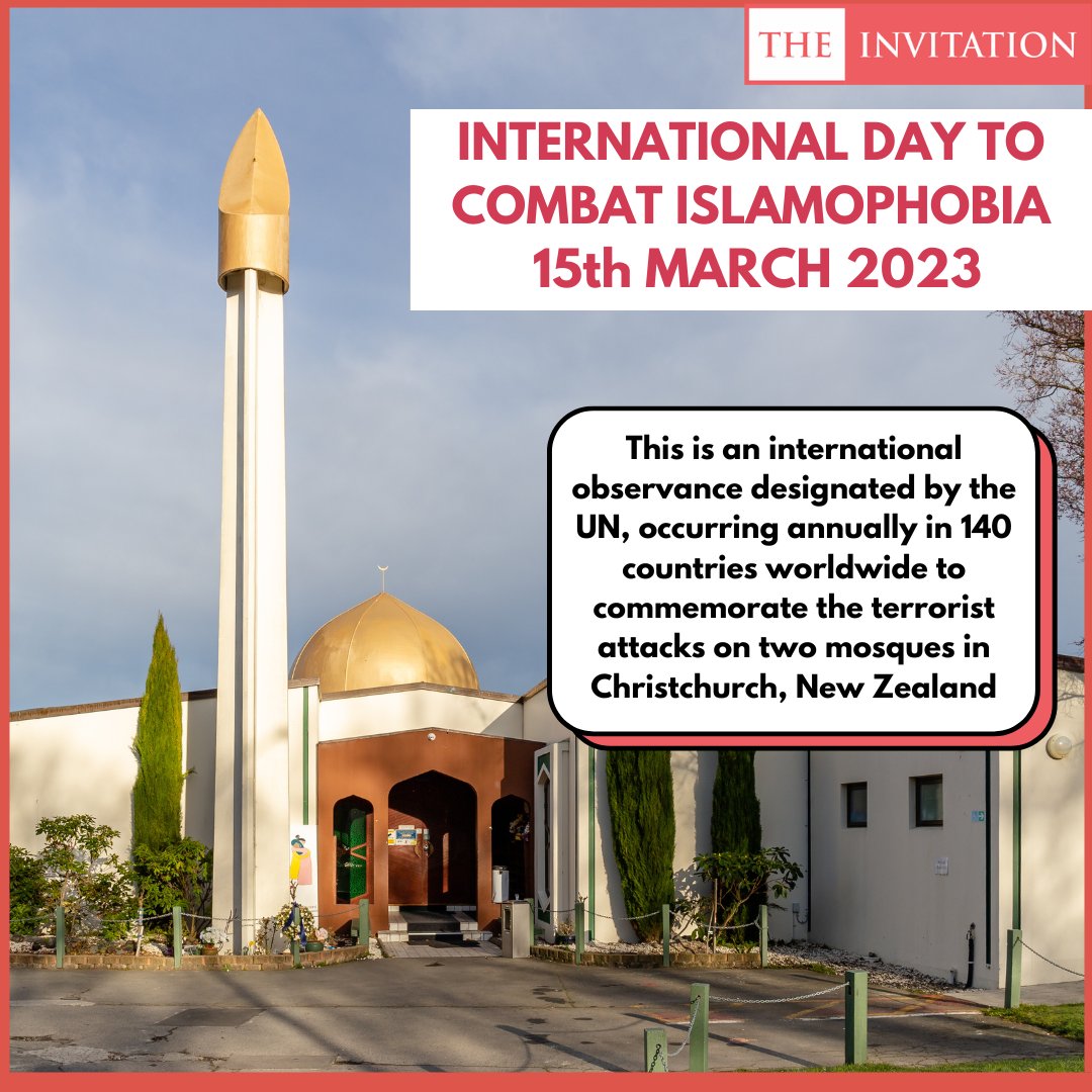 Invitation_Mag's tweet photo. An international day to combat Islamophobia recognises the challenges confronting the world of Islamophobia.  #Islamophobia #Islam #Combatislamophobia #Peace  via https://t.co/3tr3irQ3Uj https://t.co/oOHKnzU5zT