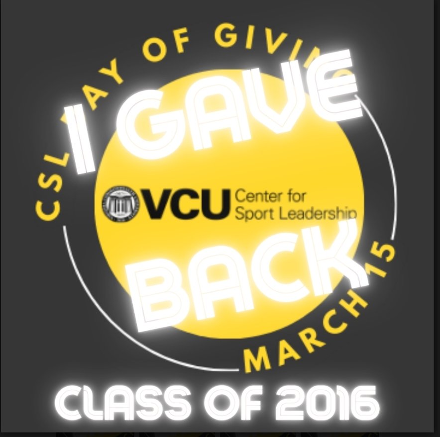 I am happy to support @CSLatVCU for their Day of Giving. While I may not be in athletics anymore, this program is top-notch with how it supports both students and alumni. Always proud to be a part of the #CSLNetwork