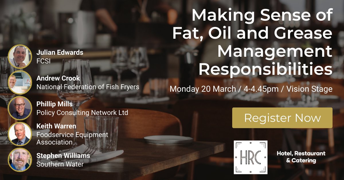 <a href="/HRC_Event/">HRC</a> Monday afternoon and all day Tuesday. <a href="/fcsiuk/">FCSI UK & Ireland</a> <a href="/FEA_uk/">Foodservice Equipment Association</a> <a href="/LACA_UK/">LACA</a> <a href="/TUCOltd/">TUCOltd</a> <a href="/PSC_Alliance/">Public Sector Catering Alliance</a> <a href="/PACEUK/">Professional Association for Catering Education</a> <a href="/hospitalcaterer/">Hospital Caterers Association</a> <a href="/NACCCaterCare/">The NACC</a> <a href="/IoH_Online/">Institute of Hospitality</a> See you there 👍
