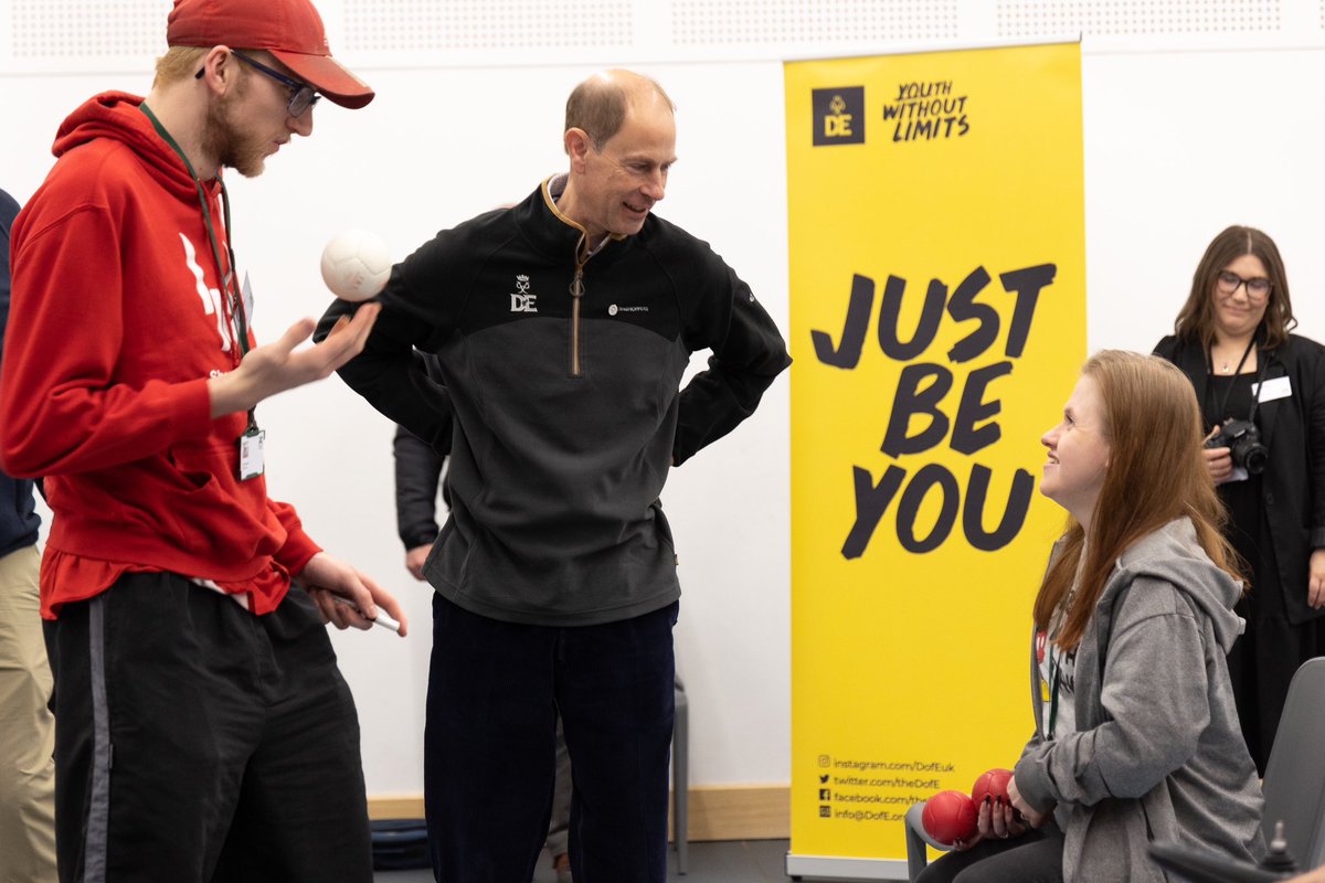 DofE's tweet photo. Our Patron, HRH The Duke of Edinburgh finished his two-day visit @PortlandCollege – a specialist education and therapy college. 

A huge thank you to all the young people, volunteers and staff involved in this visit and for the positive impact you make on young people’s daily lives.