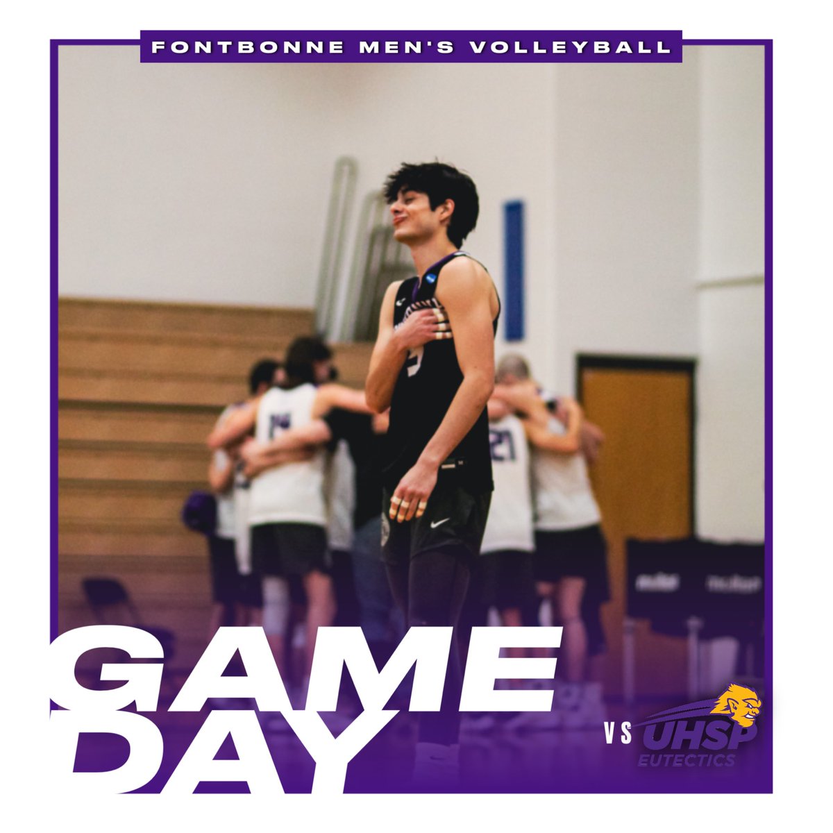 GAME DAY! 

🆚 UHSP 
⏰ 7:00 PM
📍 DSAC 
📺 Link to watch on our online schedule!

#fbumvb #fontbonne #volleyball #ncaa #ncaavolleyball #mensvolleyball #mcvl #stl #griffins
