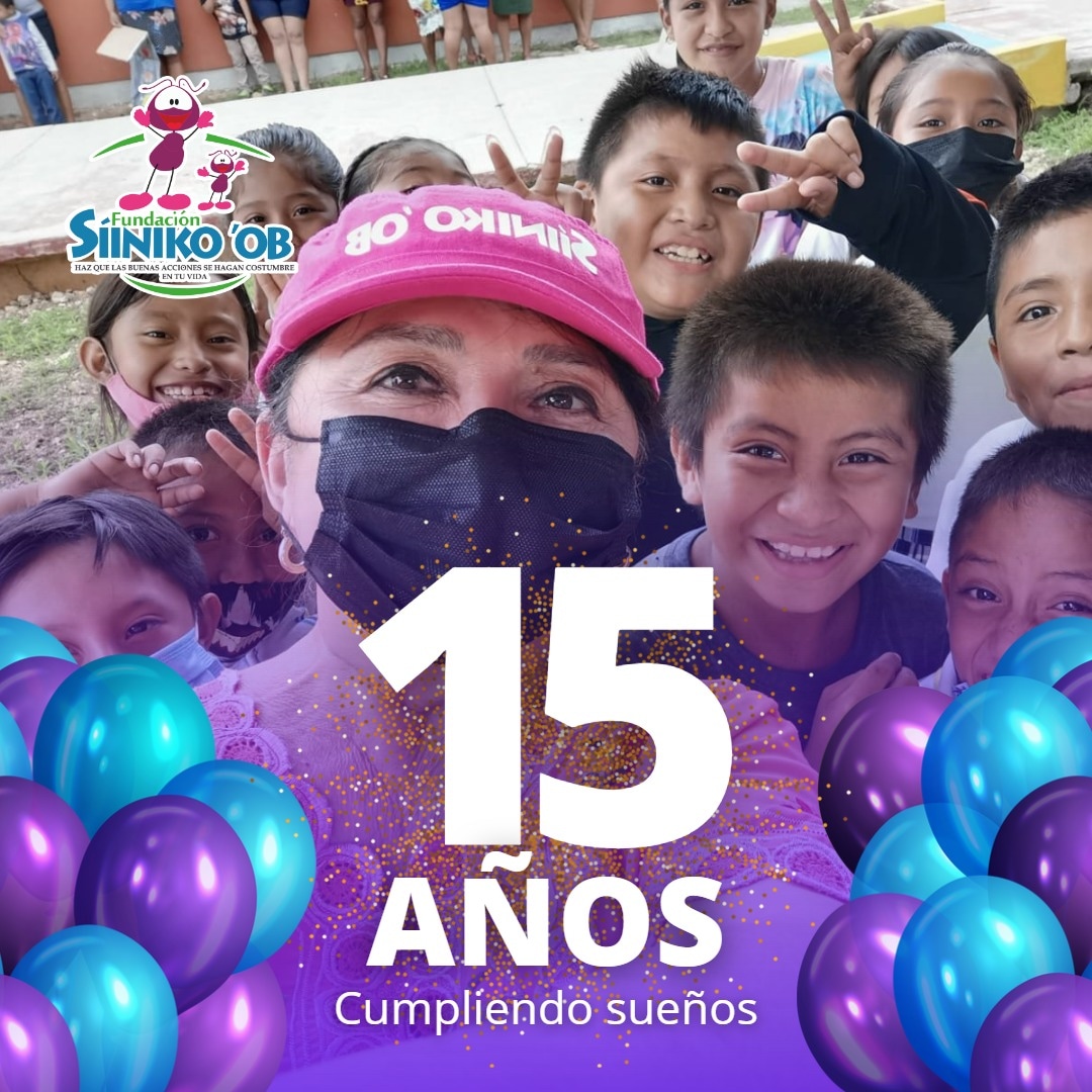 15 años de hacer comunidad, gracias a cada una de las personas, instituciones, empresas, asociaciones por sumar siempre a favor de los niños, niñas, y jóvenes de nuestra fundación y hacer posible lo imposible, <a href="/Siinikoob/">Fundación Siinikoob</a> <a href="/lsuarezs/">Laura Suárez</a> <a href="/lambgarcia/">Lambda García</a> <a href="/leonpres/">leon lizarraga</a> <a href="/Trixiavalle/">Trixia Valle</a>