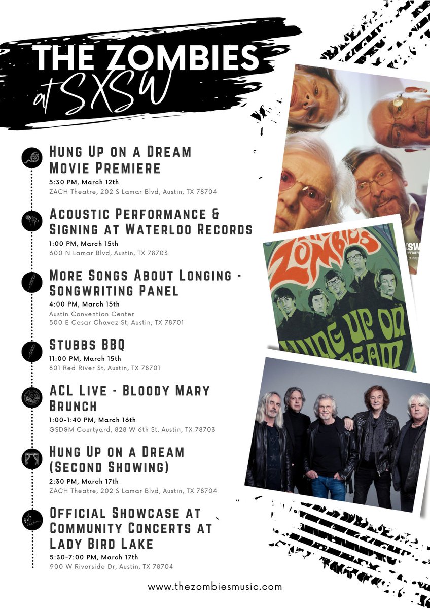Twigs1968's tweet photo. Hey @LiveKellyRyan @KellyRipa not all Zombies move slow! @TheZombiesMusic @ColinBlunstone @zombierodargent who are both over 70 are busier than ever. This week @sxsw shows +premiere of documentary then US tour dates then #FlowerPowerCruise then month-long UK tour.
Love your show! https://t.co/NAnglTMmVz