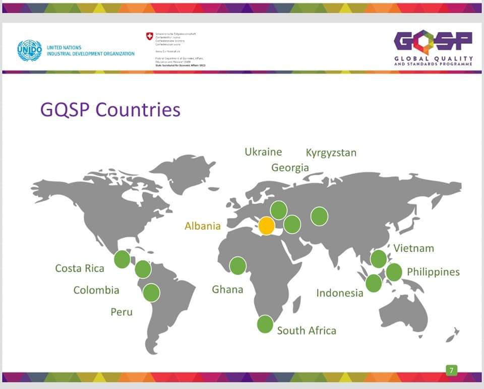 AlbaniaGqsp's tweet photo. Amazing energy today in our Global Team Meeting for #GQSP countries💪🏼
#GQSPAlbania will assist SMEs in  the selected #valuechains and using #UNIDOtools. 
#LabNet an amazing global platform has given visibility already to 14 CABs in 🇦🇱 @GQSP @UNIDO @SECO https://t.co/AhIcc7WpSA