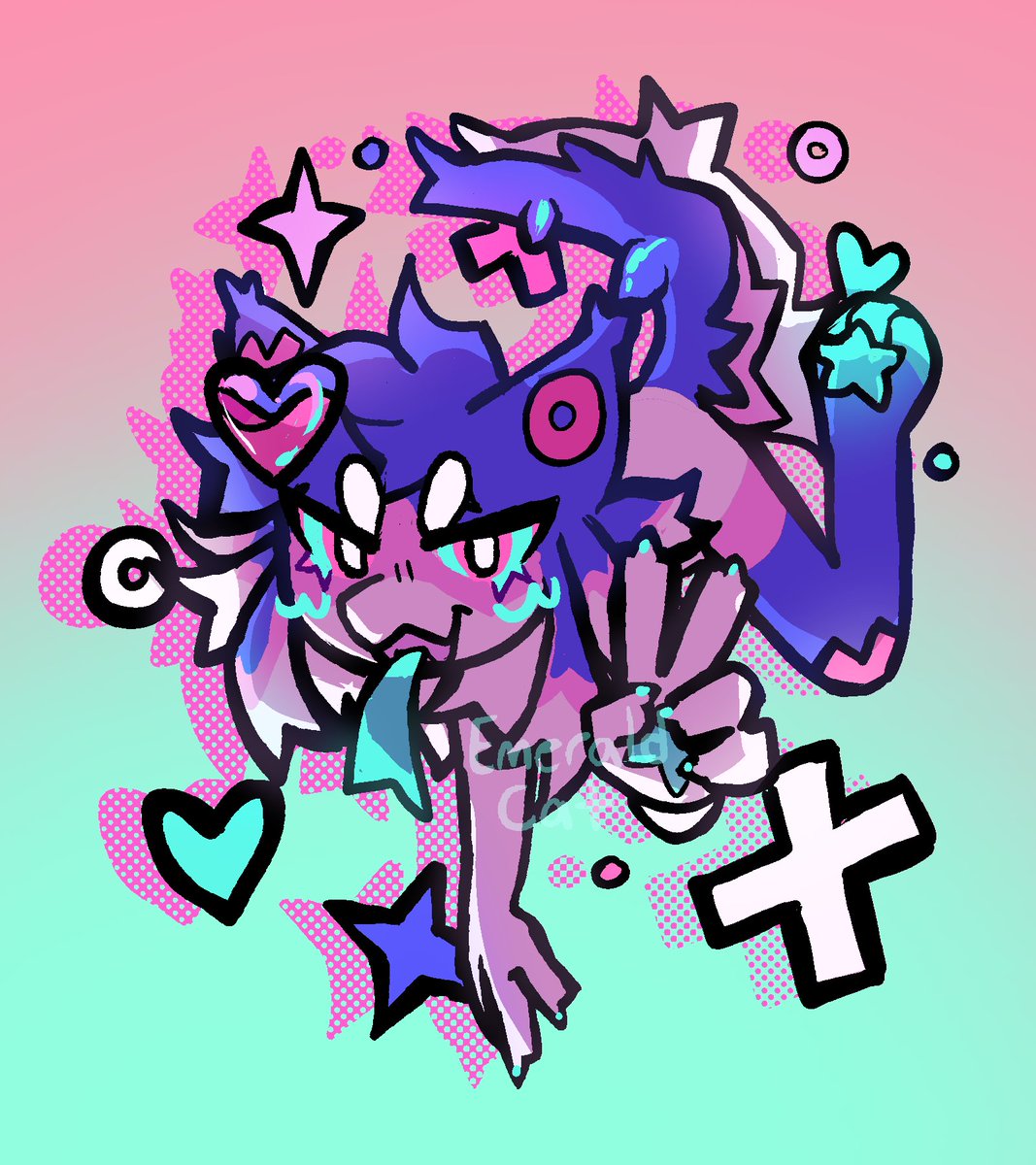 EmeraldCat20's tweet photo. Only posting my watermarked stuff here lmao, here's some fanart for @AkisVague !! I already posted this to Instagram https://t.co/zpl5yOYg9H
