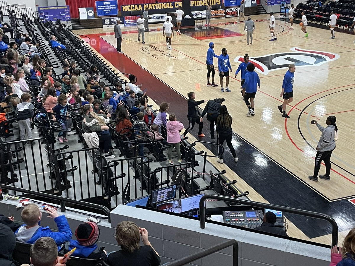 dahoffert's tweet photo. The @NCCAAChamps tourney @GraceLancers is rocking! Love seeing our @WCS_District students interacting and cheering on their new friends and role models! This is what sports is all about! #wcsmission https://t.co/v2EEl5gihT