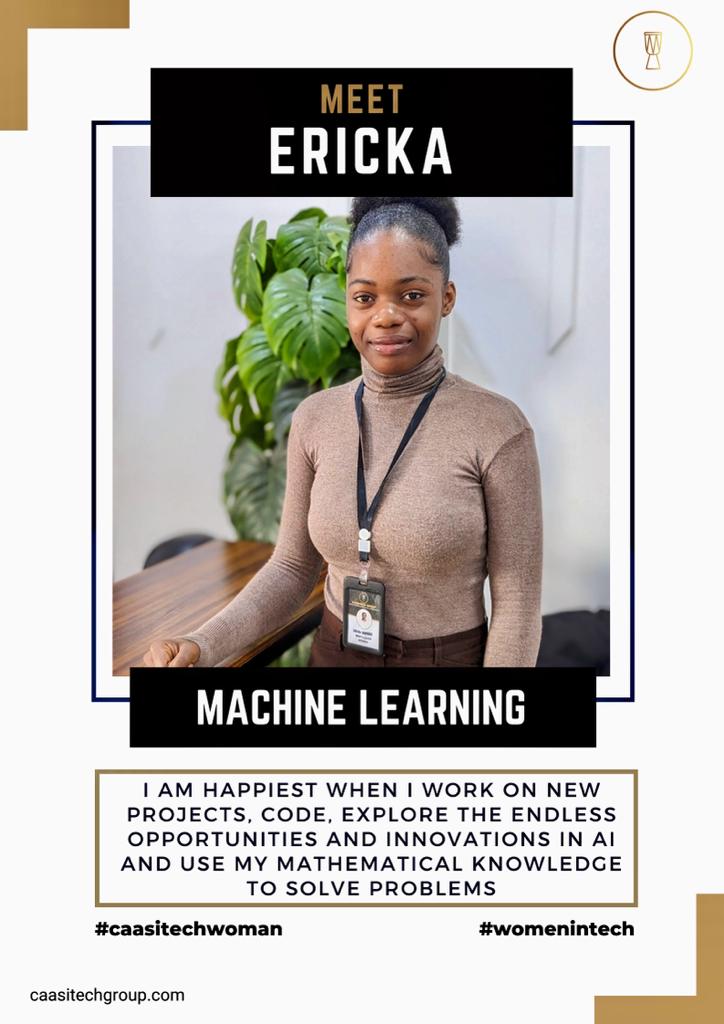 caasitech's tweet photo. Meet Ericka, unlocking the limitless magic of AI, one code at a time ๐โจ When sheโs not creating the future, you can find her dancing to the rhythm of life ๐บ๐ค๐ธ๐๐๏ธ๐จ #MachineLearningMaven #CaasitechGroup
#AI # CaasitechWoman #CreativeSoul https://t.co/lCSIDHexny