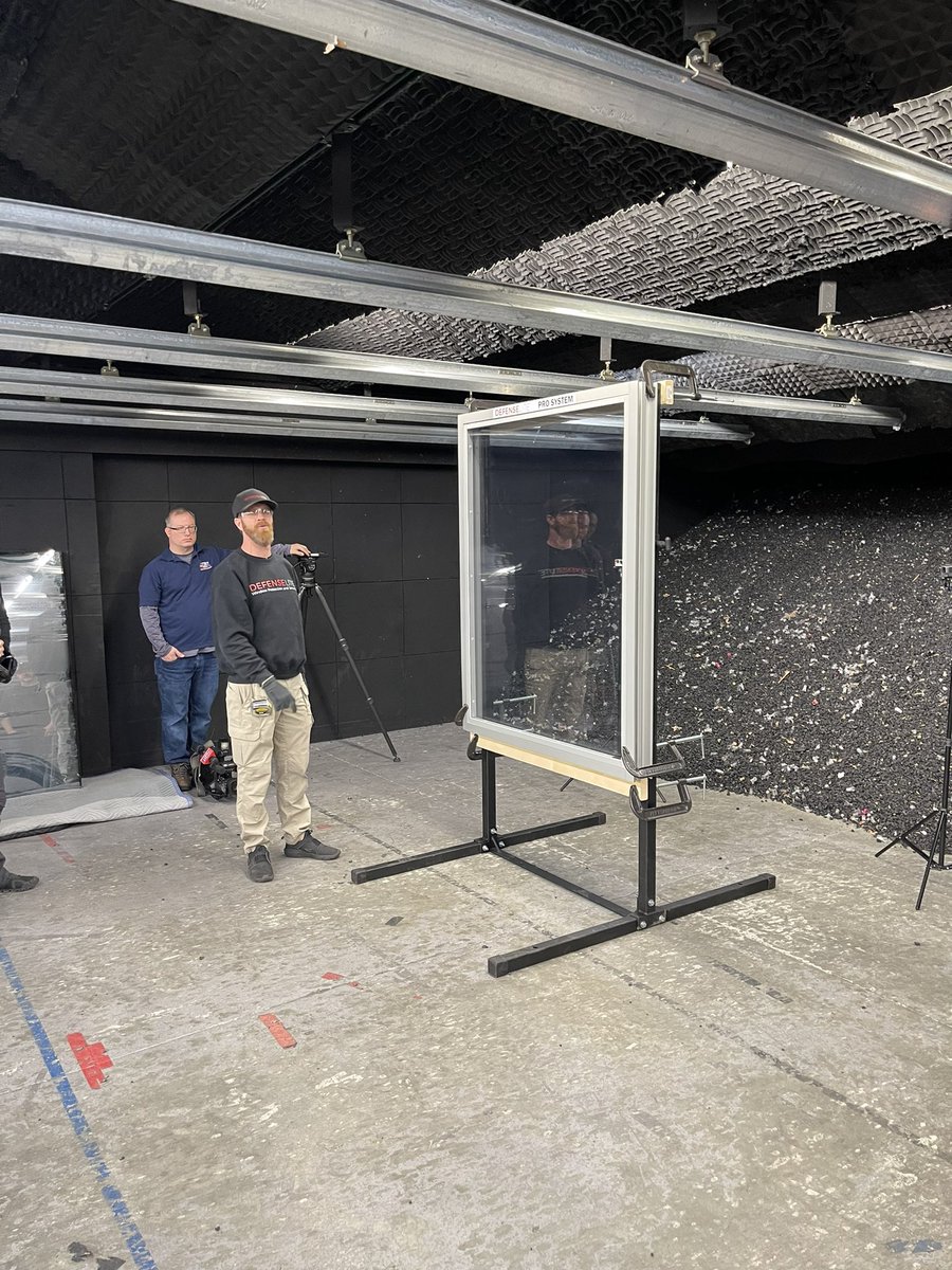 Watching Brink (and crew) w/ <a href="/defend_systems/">Defend Systems</a> attempt to defeat DefenseLite security glazing technology. Impressive.