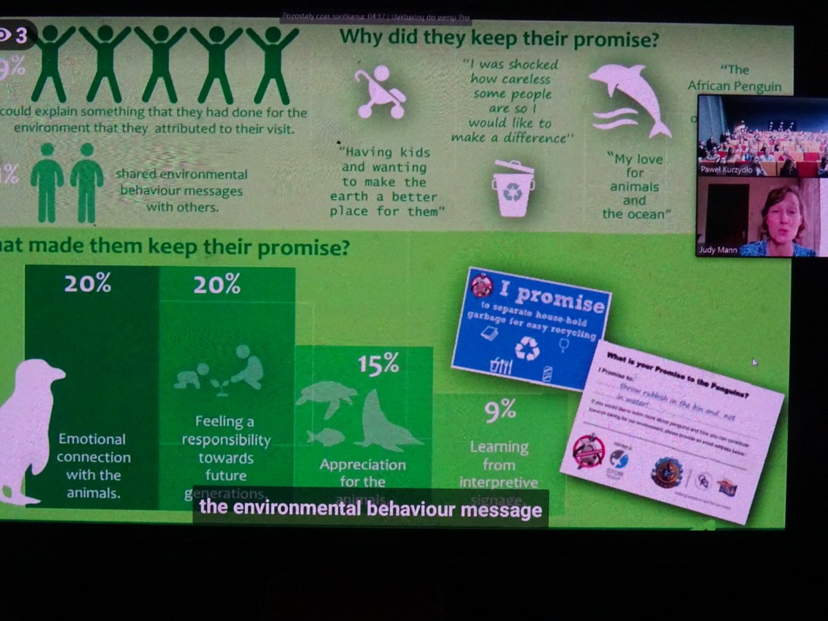 ZooStephen's tweet photo. A great talk @EAZAFund Education Conference @zoowroclaw by @EducatorsIz President #JudyMann-Lang @eduoceans @2OceansAquarium &amp; intro by EAZA Education Chair @MAntonietaC 
#knowledgeisnotenough 
#understandyouraudience
#itiscomplicated
#startwithendinmind 
#evaluationiscritical https://t.co/4k5sVbxcCN