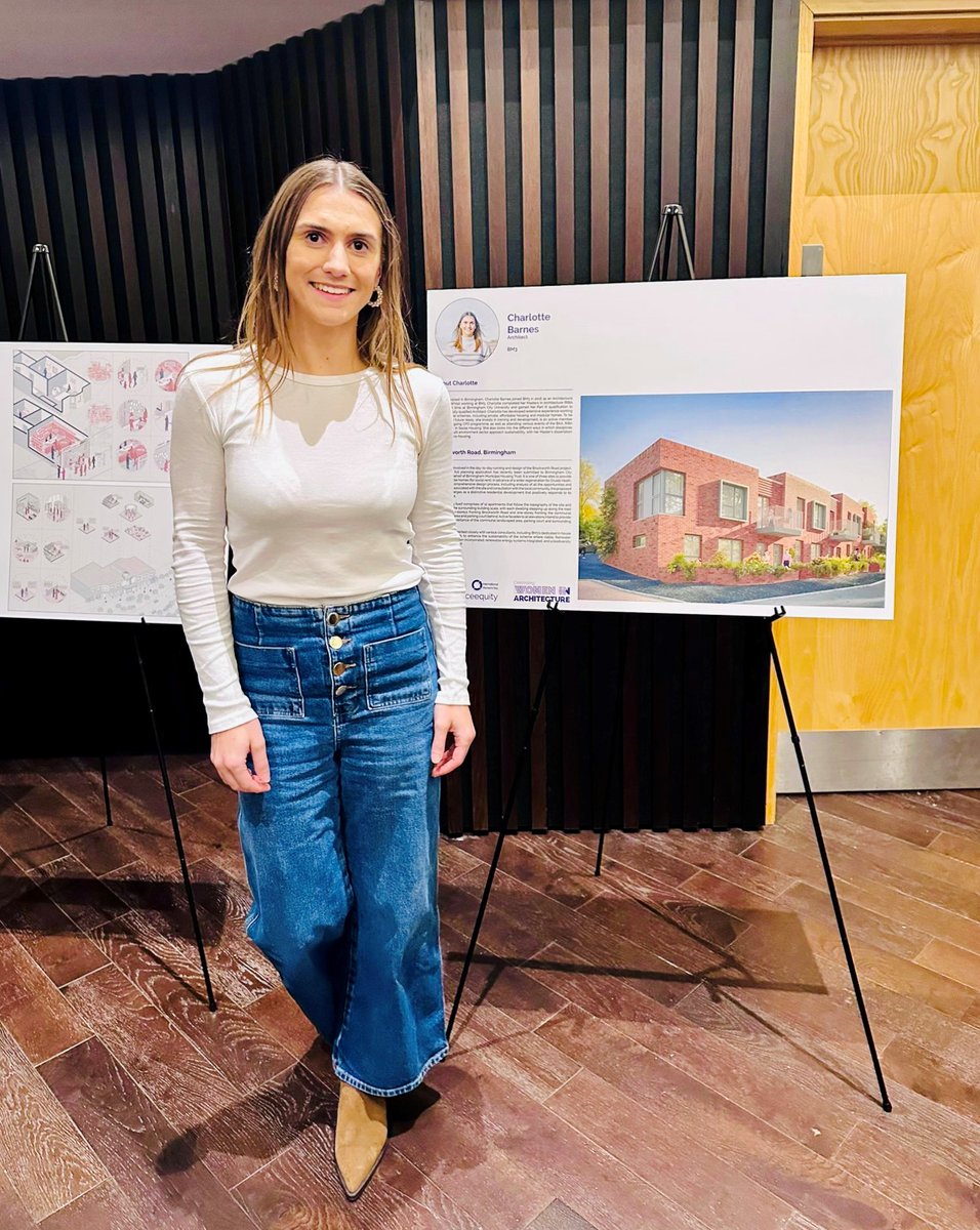 BM3Architecture's tweet image. Thrilled to take part in the WIA exhibition last week, nominating @LottieBarnes1 for her work on Brockworth Road. The scheme was granted planning approval on the same day! Thanks, @Birm_Arch for a wonderful event - amazing to learn from so many inspiring women in our industry⭐️