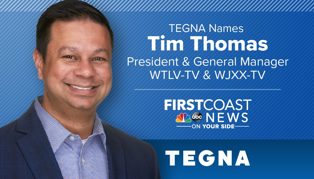TEGNA's tweet photo. .@TEGNA is pleased to announce that Tim Thomas has been named president and general manager at @FCN2go in Jacksonville, Florida. https://t.co/IpqwoWXWcD https://t.co/nhvHT70rcl