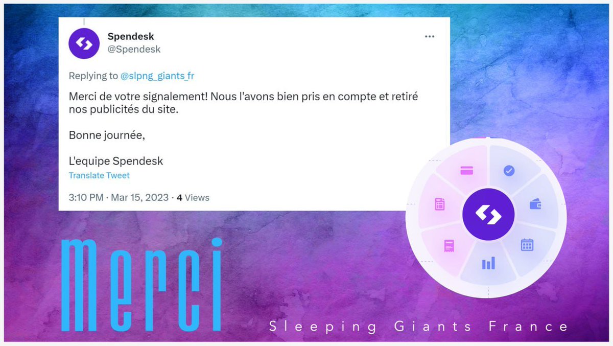 slpng_giants_fr's tweet photo. ✔️ CONFIRMÉ : @spendesk, la plateforme qui permet à votre entreprise de gérer toutes ses dépenses de manière simple, efficace et collaborative retire ses pubs du site conspi pro-Kremlin #LesMoutonsRebelles (et de #Wikistrike qui partage la même ligne).
Merci ! 💐 https://t.co/RHimalu0tc