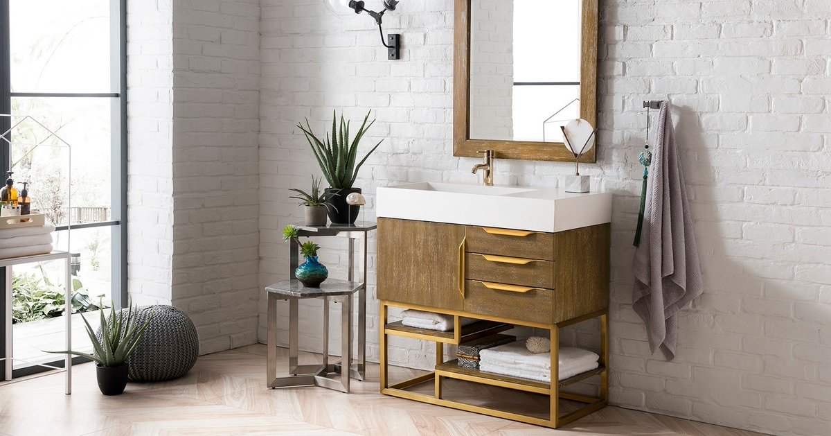 HomeThangs's tweet image. Open shelf vanities are the darling of spa #bathroomdesign, and for a good reason: they lend an inviting, luxurious feel to your space, and work with a huge range of styles. This #tbt, check out our updated guide to making this look work for you: bit.ly/3yYJszz