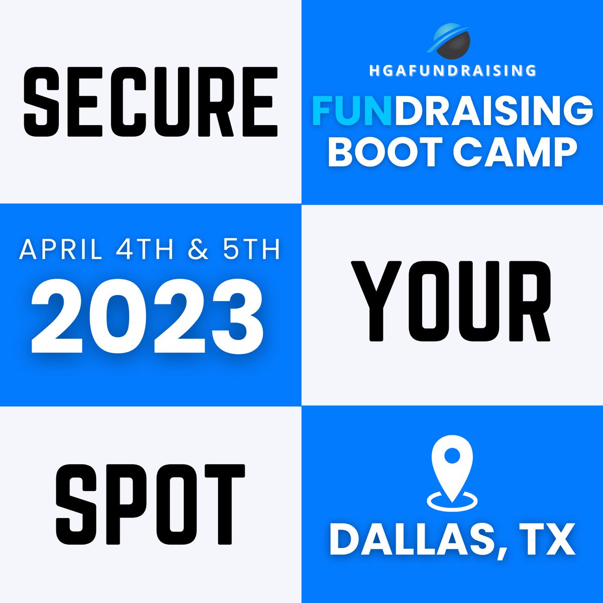 See you in Dallas on April 4th and 5th. Secure your spot below before it's too late. 

pages.insightly.services/hgafundraising…

#fundraising #learning #nonprofitleader #bootcamp #dallas #raisemoremoney #thehgaway
