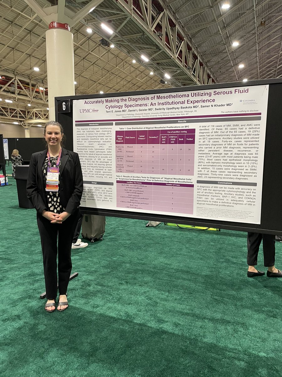Our #CytoPath fellow and soon to become attending <a href="/UPMCPath/">UPMC Pathology Residency Program</a> and <a href="/TheUSCAP/">USCAP</a> ambassador presenting her poster with <a href="/SamKhader/">Sam Khader, MD</a> <a href="/Baskotacytopath/">Swikrity U Baskota,MD, FCAP</a> and <a href="/dzelco12/">Daniel Geisler</a> at the #USCAP2023