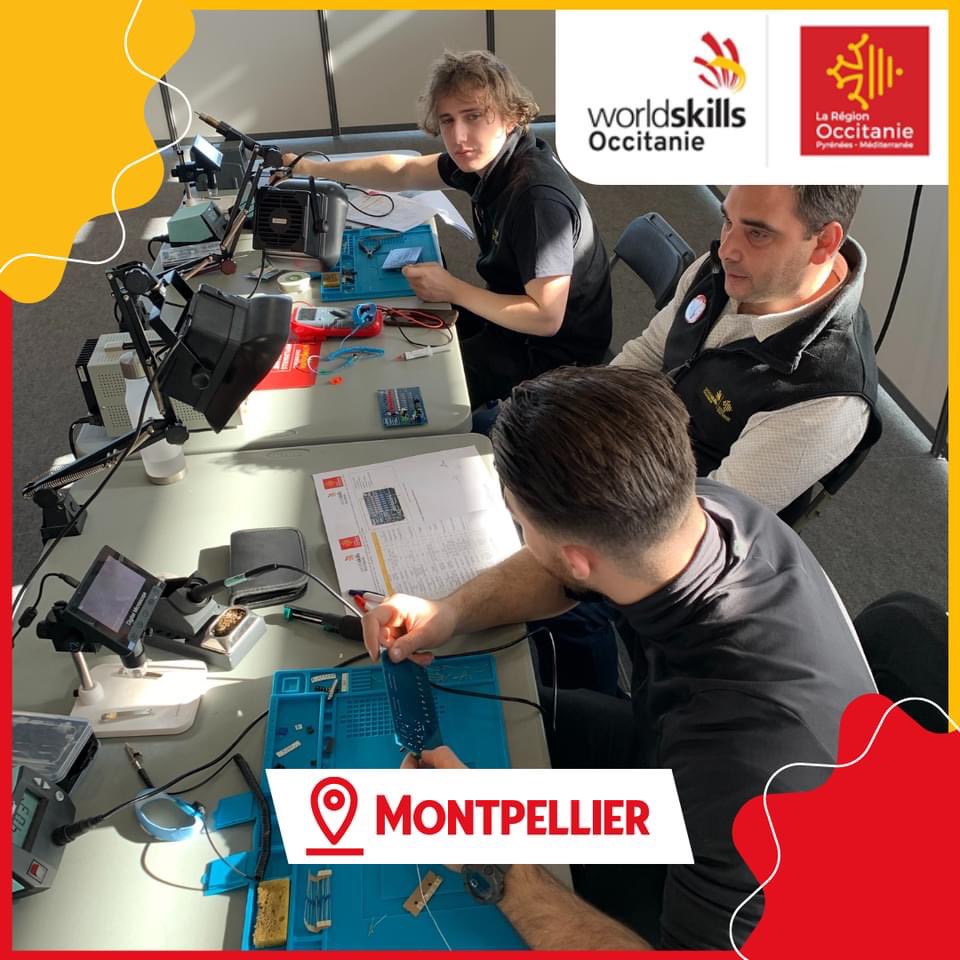 #WORLDSKILLS : Les apprenants en #électronique mis à l'honneur sur le #SalonduTaf de #Montpellier : 4 compétiteurs en BTS Système Numérique ont participé aux compétitions des Worldskills👏👏<a href="/Occitanie/">Région Occitanie</a> <a href="/uimm/">UIMM La Fabrique de l'Avenir</a> @UIMM_Occitanie 
 #apprentissage #electronique