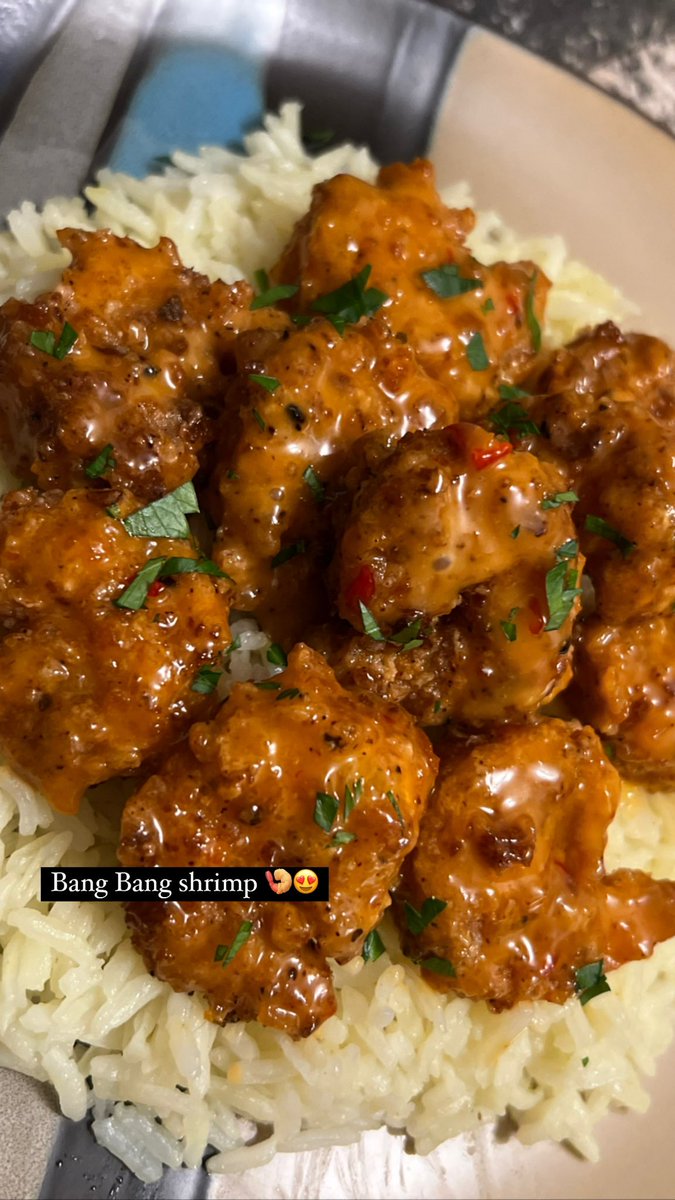 So I made BangBang shrimp last night and lemme tell you… SLAPPED. 😩🥵🤤 #dinner #toronto #cheflife