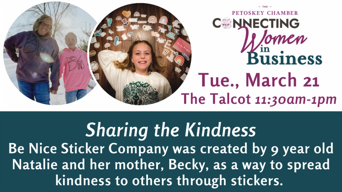 Don't miss this luncheon. Hear about the Be Nice Sticker Company created by nine-year-old Natalie and her mother, Becky Babcock, as a way to spread kindness to others through stickers. conta.cc/3yGR3T6
conta.cc/3Jivv40