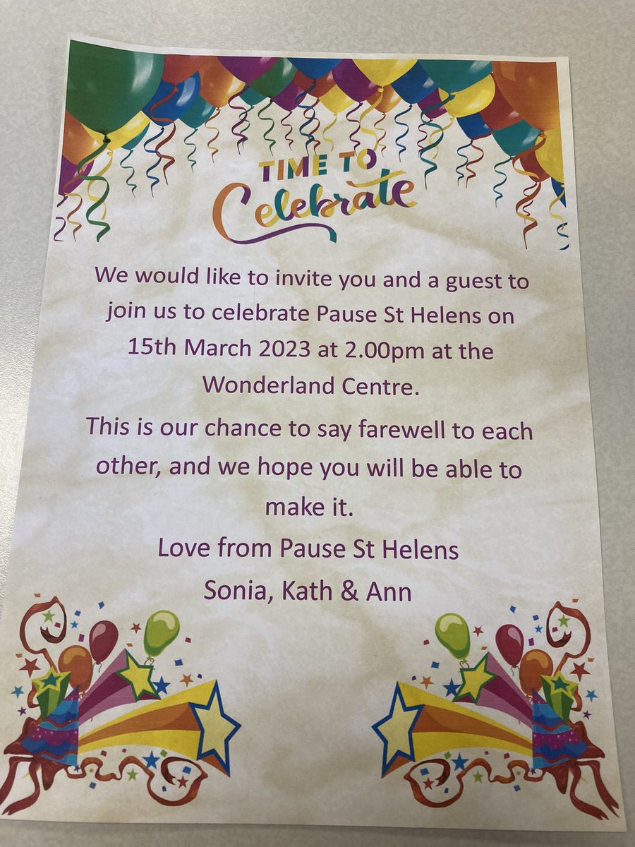 LiverpoolPause's tweet photo. We loved visiting our friends today at #PauseStHelens. Helping them celebrate their success over the past 6 years. A great turnout for the team to say thanks + goodbye.π
@sthelenscouncil
@CGLStHelens @ApexTrust @DWPgovuk ( St Helens)
@PauseOrg @PauseHalton + Self Love Salon. https://t.co/MmNLZbwNxm