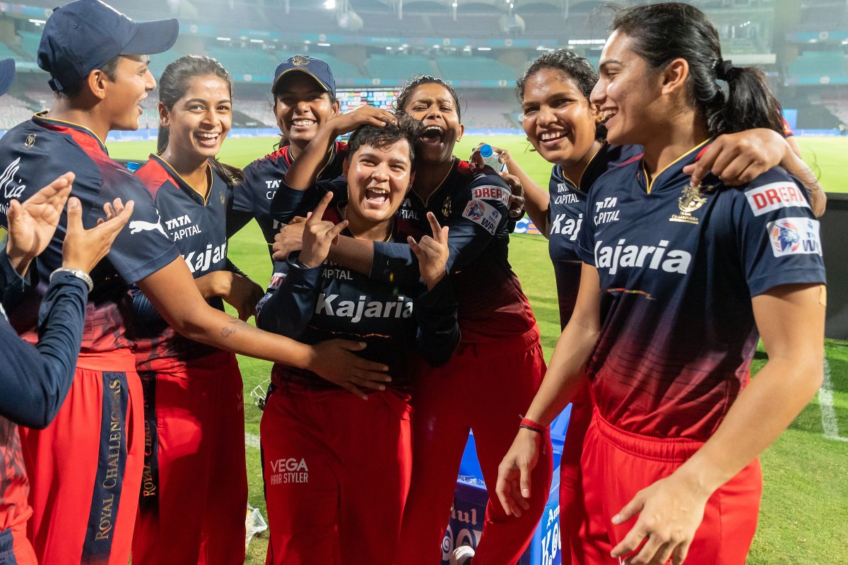 wplt20's tweet photo. The unmatched feeling of contributing to your side's victory 😃

Bright smiles in the @RCBTweets camp after a fine victory 🤗 

#TATAWPL | #UPWvRCB https://t.co/ZWJduMdP60