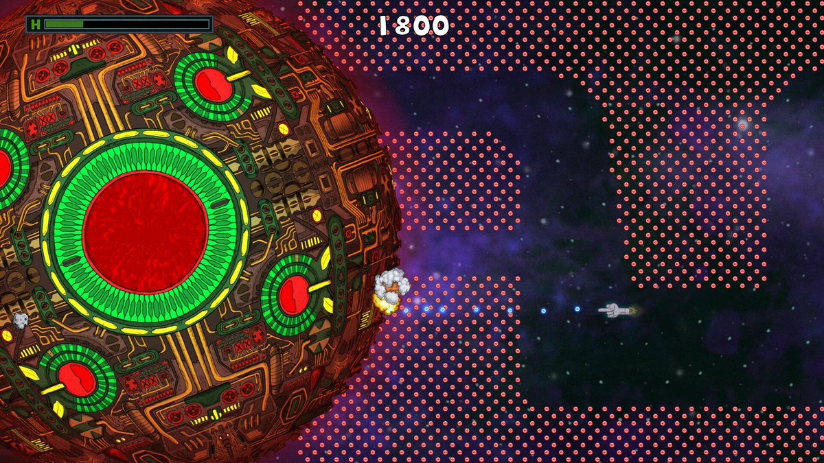 IOwnMyWiiULEGIT's tweet photo. I came all this way to be met with swearing and POWER TRIP as the music for this boss battle.  🤘🖕#spoiler #FreedomFinger #Steam #shmup Loving the bullet patterns, too! https://t.co/HBpjm7tUeE