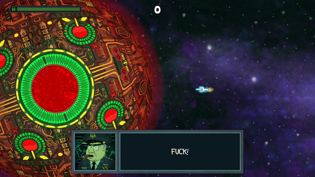 IOwnMyWiiULEGIT's tweet photo. I came all this way to be met with swearing and POWER TRIP as the music for this boss battle.  🤘🖕#spoiler #FreedomFinger #Steam #shmup Loving the bullet patterns, too! https://t.co/HBpjm7tUeE