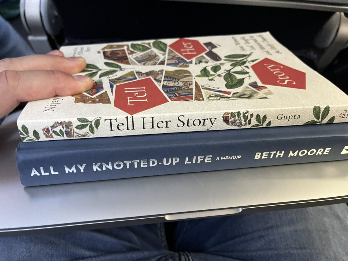 brentonfessler's tweet photo. While on a flight to #Tulsa for the Society for Pentecostal Studies (SPS) at @OralRobertsU, should I:
a) catch up on emails?
b) read the new memoir by @BethMooreLPM?
c) read @NijayKGupta’s new book? https://t.co/rwGnaeV1VM