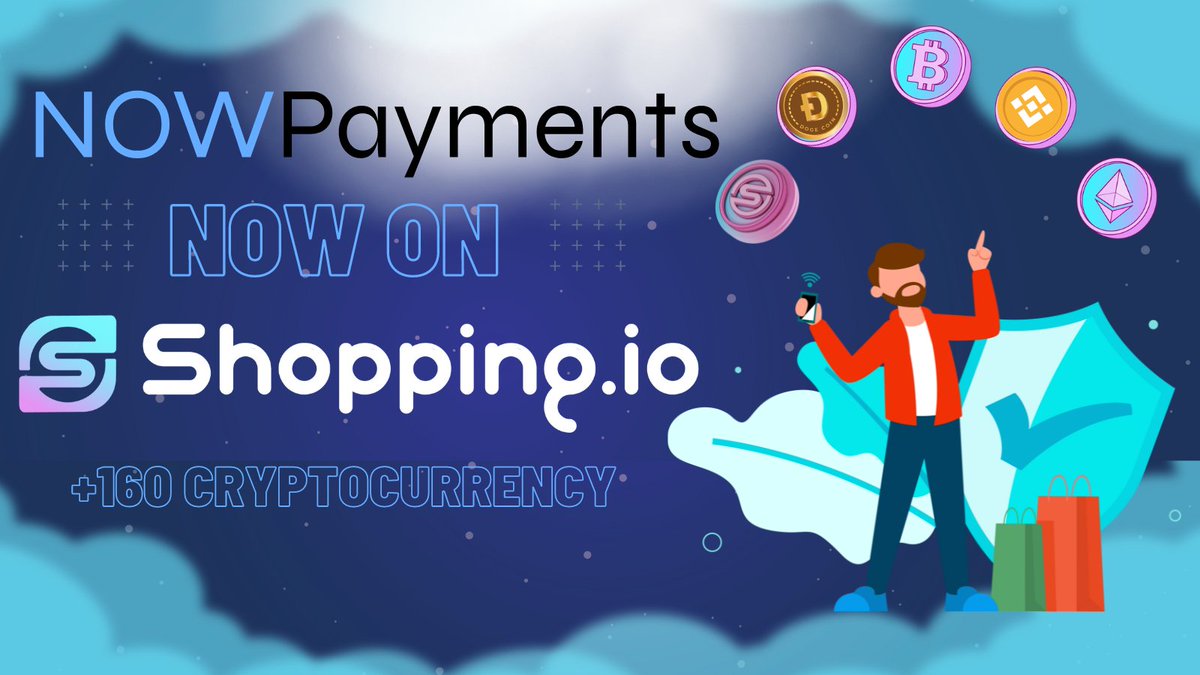 shopping_io's tweet photo. 🔥Big news!🔥

We're excited to announce the integration of @NOWPayments_io on https://t.co/WAhDgOT5KJ🛒🏪

This non-custodial crypto payment gateway lets you accept over 160+ #cryptocurrencies!🤑 

#SHOP NOW and PAY NOW with any coin you want! 

👉 https://t.co/u0HZCpBhpy https://t.co/uDMSDlEO1l
