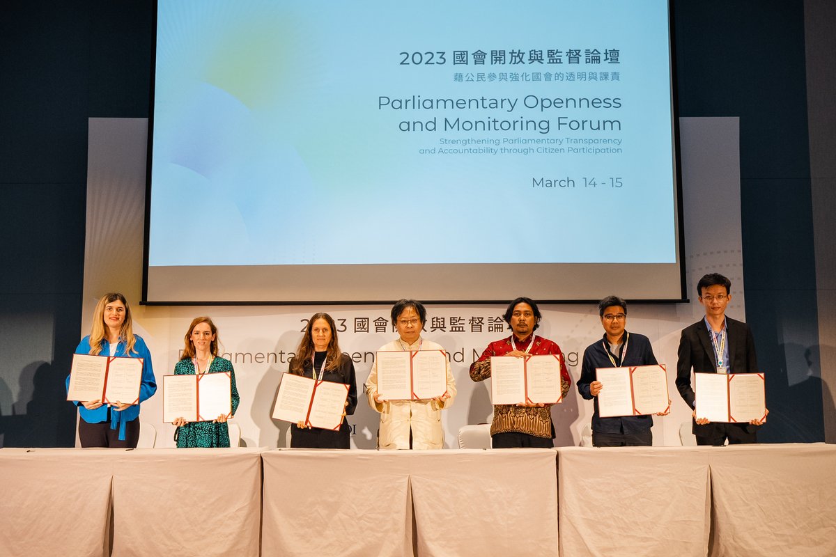 ndiasia's tweet photo. Today the 2023 Parliamentary #Openness and Monitoring Forum in #Taiwan came to a close with civil society representatives signing a Joint Declaration, pledging to continue working to make parliament more #open, #transparent, #accountable and #inclusive. https://t.co/1YhGSim2Rp