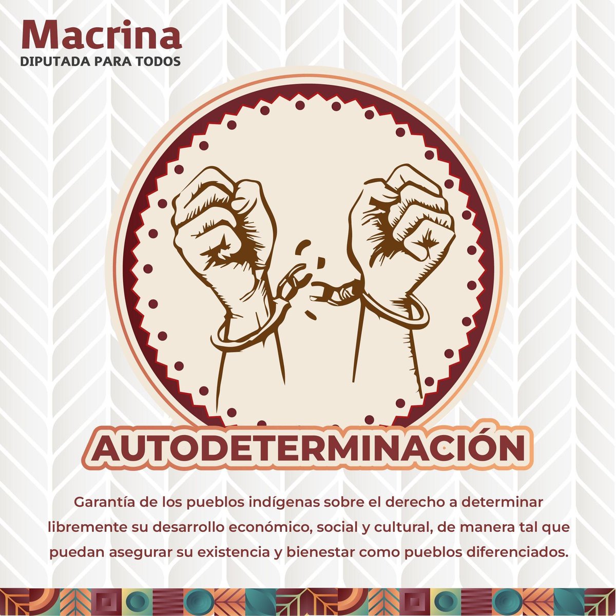 El #RespetoParaTodos los pueblos indígenas, inicia con la garantía a la #Autodeterminación en sus territorios, recursos naturales, vidas y formas de organización.

¡Respeto y dignidad para los pueblos indígenas! 

#TotlakayitakanTonochtin