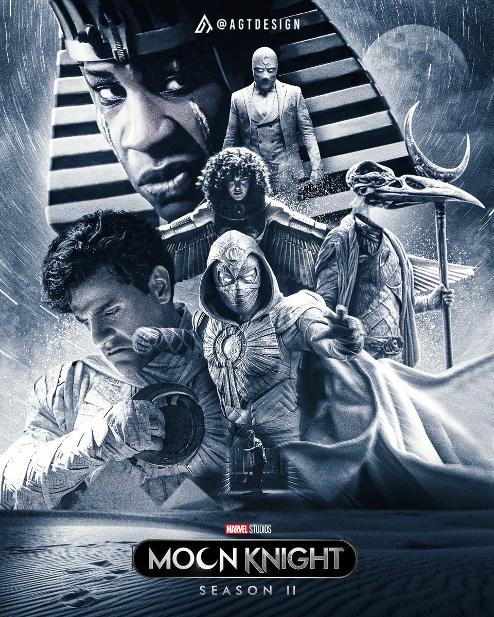 agtdesign10's tweet photo. #MoonKnight season 2🌙
Concept Poster by @agtdesign10 (Fan art)

#marvel #marvelstudios #posterdesign #JonathanMajors #moonknightseason2 #kangtheconquer #ramatut #kang #oscarisaac #disneyplus #marvelbrasil #cavaleirodalua #filmposter #movieposterdesign #Khonshu https://t.co/Hk77HGxohf