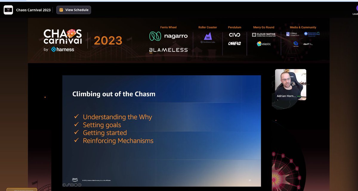 Uma_Mukkara's tweet image. #chaoscarnival 2023 is off to a great start with @adhorn keynote. Join us live now at chaoscarnival.io  #chaosengineering #devops #2023