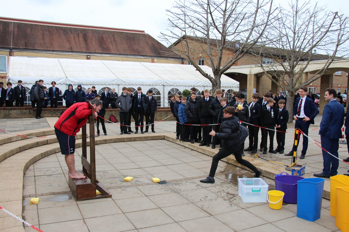 hallifordhead's tweet photo. The fundraising event today for Charities Week was the infamous stocks, run by Greville House. Huge thanks to everyone involved for being such good sports!
#fundraising #charitiesweek https://t.co/pz1rkPqx03