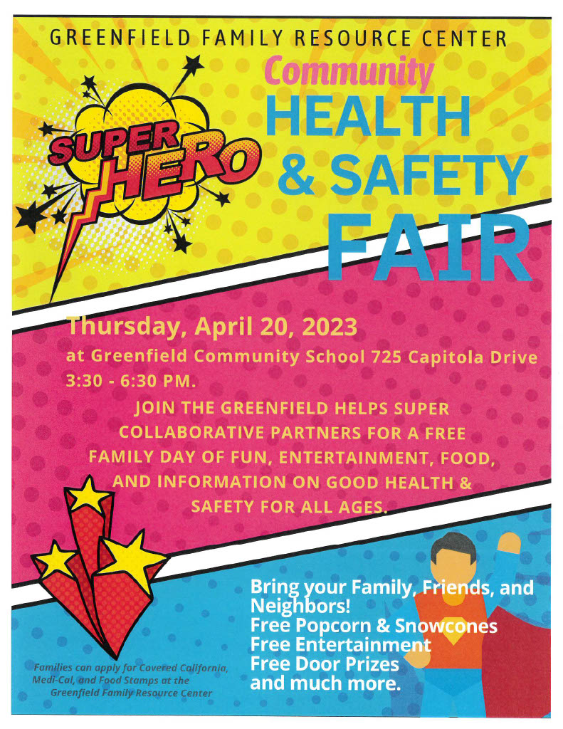 ProsperityElem1's tweet photo. Community Health &amp; Safety Fair
https://t.co/hIPQtWo4fl
Thursday, April 20, 2023 at Greenfield Community School 725 Capitola Drive 3:30 - 6:30 PM https://t.co/C1jnMVc5ce