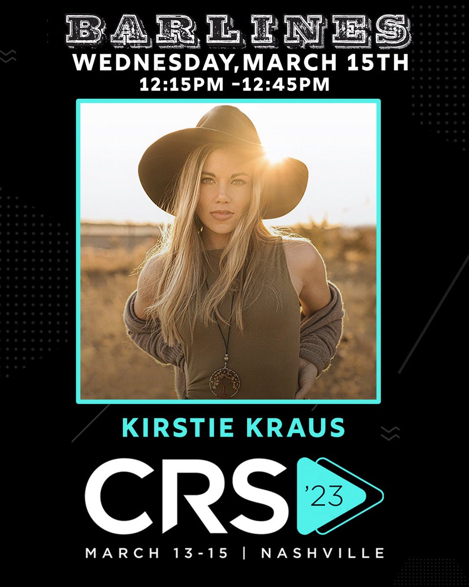 KirstieKraus's tweet photo. Showcasing at 12:15-12:45pm today at #Barlines inside the @OmniHotels with @PickleJarLive for @CRSOfficial 💯🎶✨🙌🏼
#barlinesnashville #omnihotel #picklejar #nashville #crs #crs2023 #kirstiekraus https://t.co/po5g6URqoQ