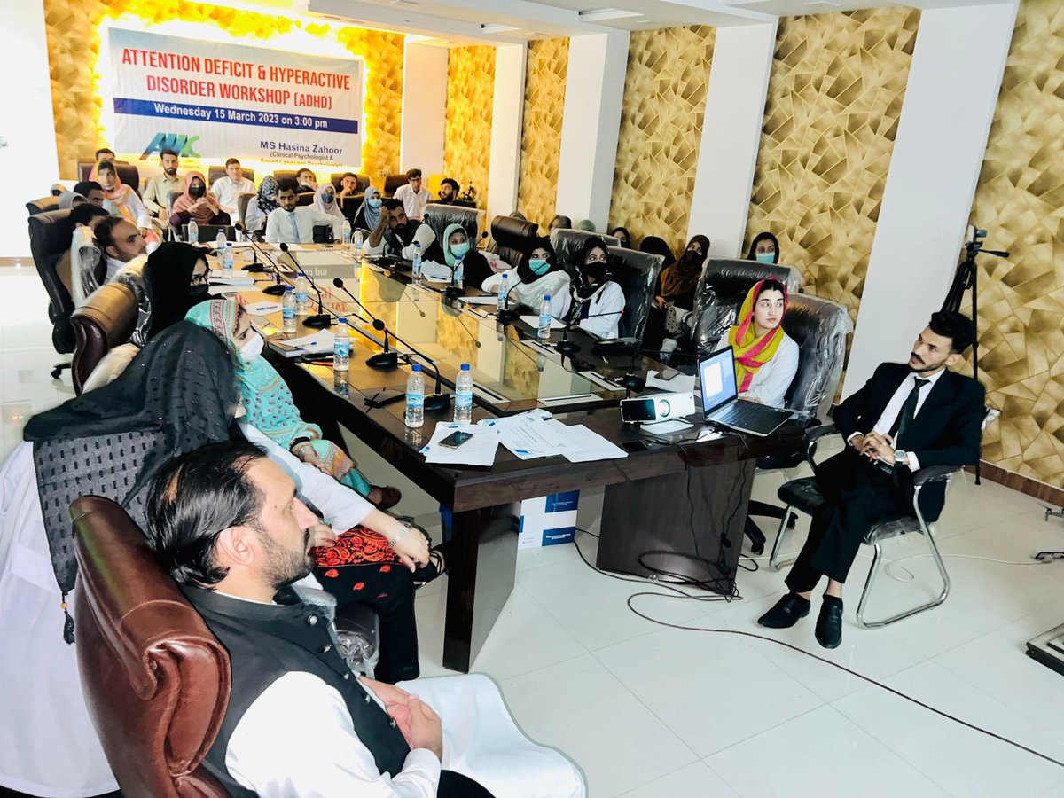 Shahafr74525253's tweet photo. One Day Attention deficit &amp; hyperactive disorder Workshop held in Afridi Medical Complex &amp; Teaching Hospital Peshawar.

CEO Afridi Medical Complex &amp; Teaching Hospital Mr. Shahjehan Afridi was the chief guest and Ms. Hasina Zahoor was the Speaker of today workshop.

#safi https://t.co/FL780RifY0