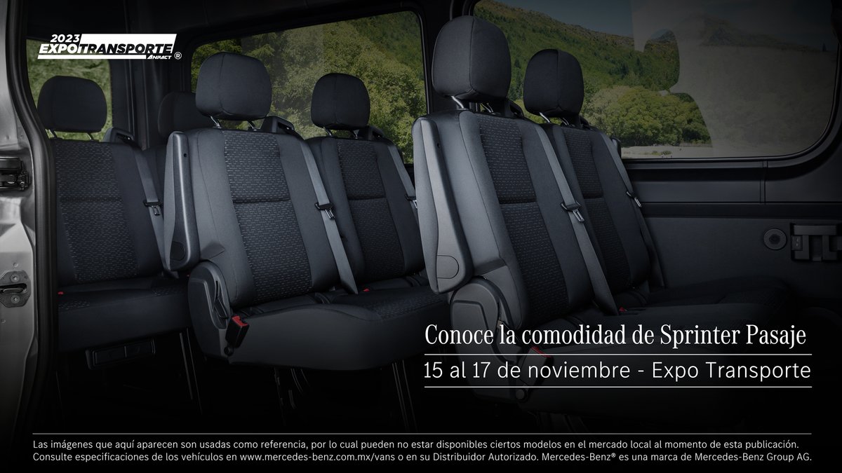 MBVanesMx's tweet photo. Prepárate para conocer cada detalle de #SprinterMx en @Expotransporte1 @Anpact.
Conoce más: https://t.co/pJlJwwFkWC https://t.co/XfF6XganGa