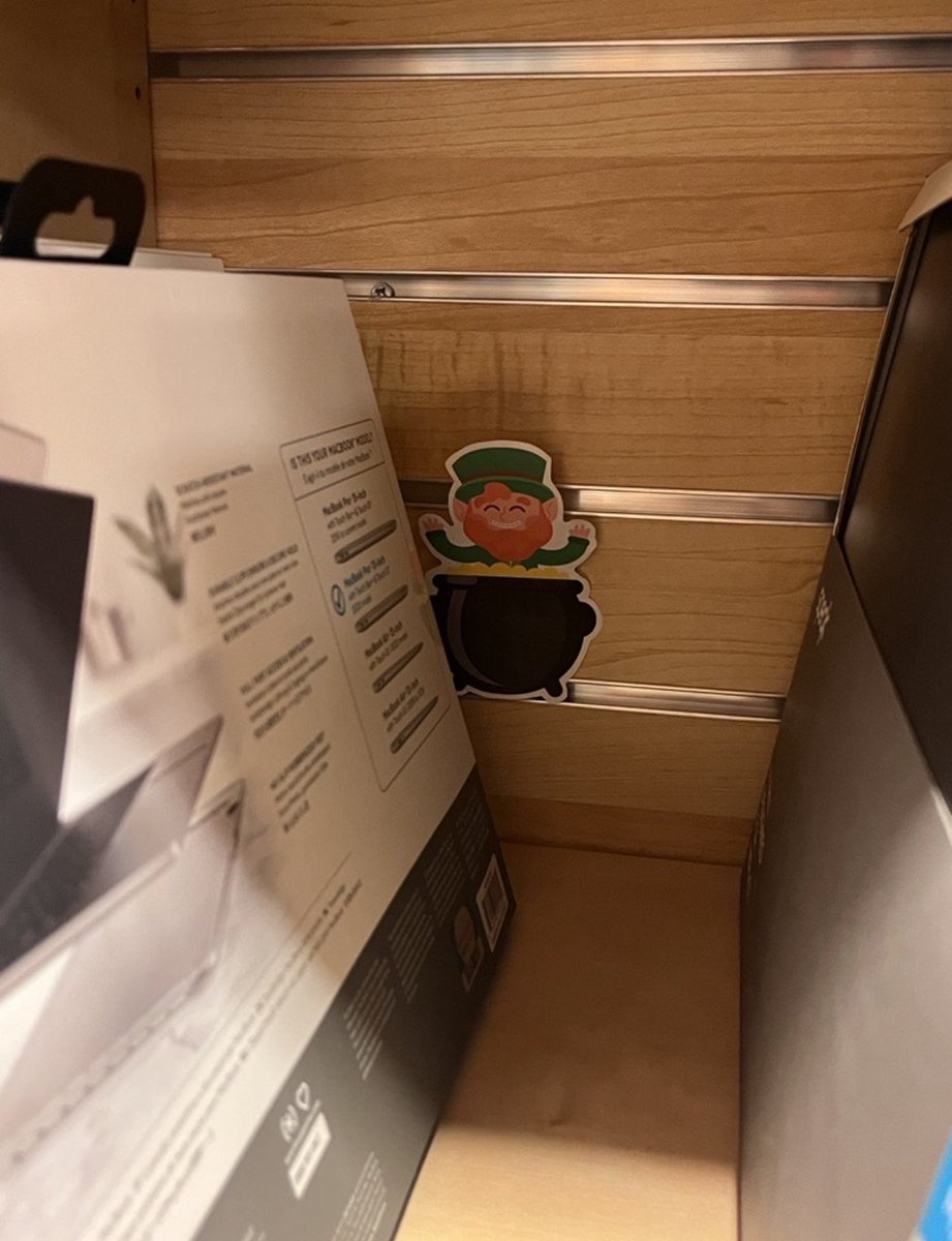 UNLhuskertech's tweet photo. New day, new hiding spot! 

Swing by the Huskertech store to enter the Lucky Husker Raffle🍀 https://t.co/aq5jw1b0XS