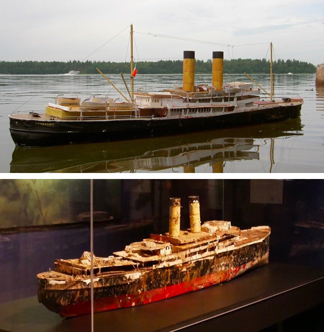 nilag's tweet photo. My #ghostfleetartproject involves the artistic participation of Time and Nature. Here’s a few of my ghostvessels before and after their underwater transformations.
#art #artprocess #artistsontwitter #ghostships #artinsweden https://t.co/oKDczbU7xY