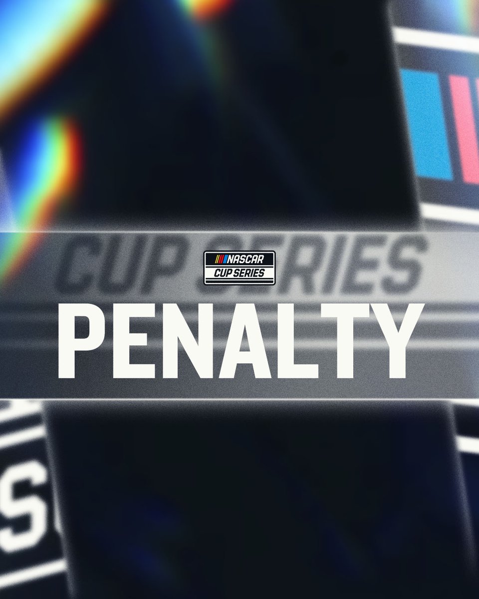 NASCAR's tweet photo. NEWS: NASCAR issues a deduction of 100 owner points, 100 driver points, and 10 NASCAR Playoff Points to the Nos. 5, 24, 31, &amp; 48. 

The No. 9 team has been issued a deduction of 100 owner points and 10 NASCAR Playoff Points. https://t.co/WlX83RmARS