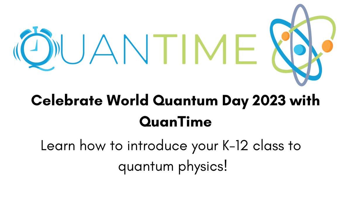 Interested in adding quantum science to your classroom but unsure where to begin? Join the National Q-12 Education Partnership q12education.org for QuanTime, an international event for K-12 educators. q12education.org/quantime #ITeachPhysics