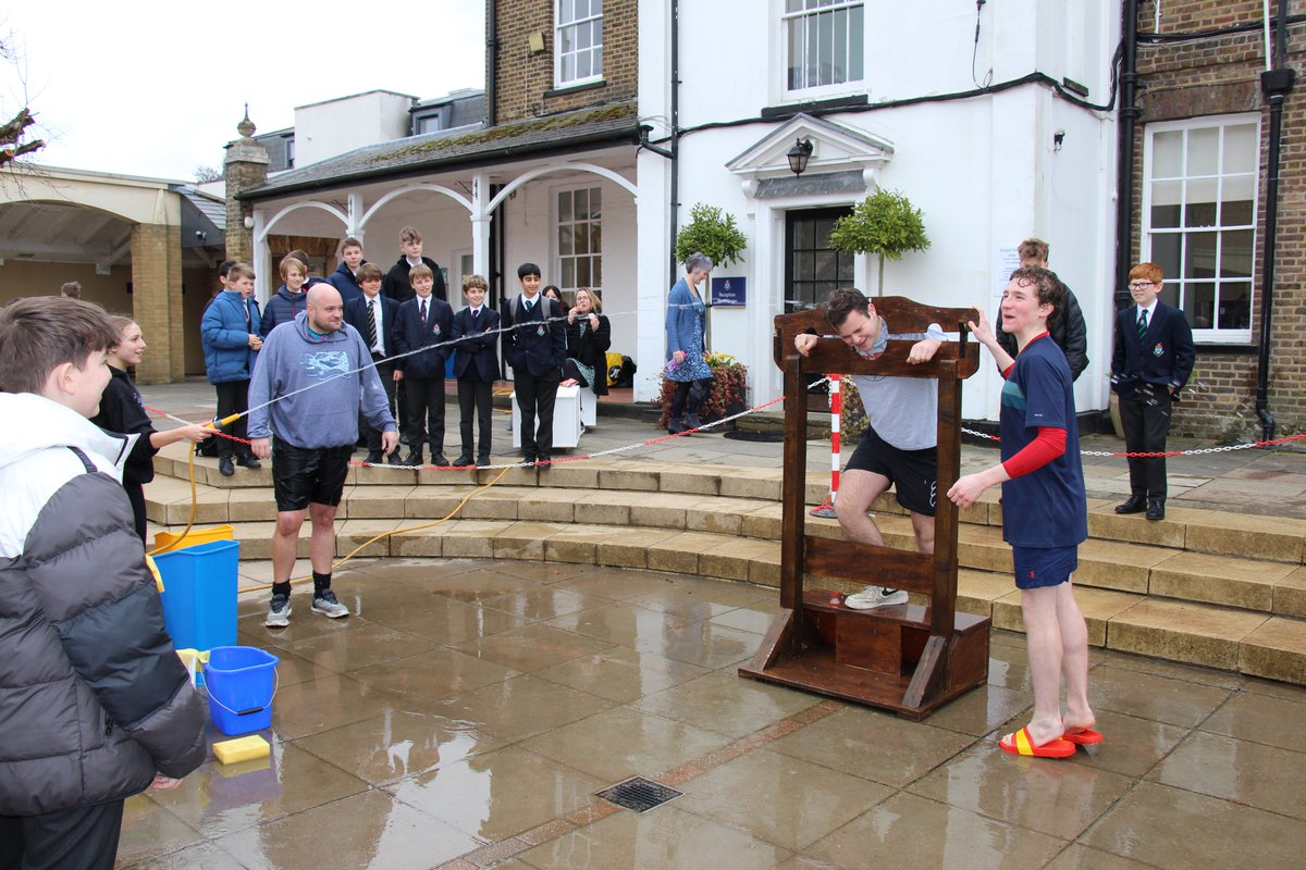 hallifordhead's tweet photo. The fundraising event today for Charities Week was the infamous stocks, run by Greville House. Huge thanks to everyone involved for being such good sports!
#fundraising #charitiesweek https://t.co/pz1rkPqx03