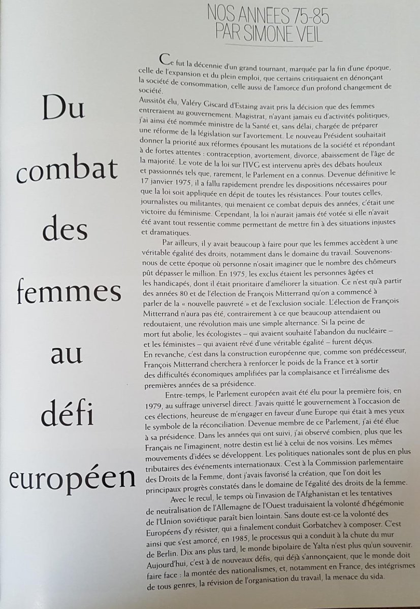 Femmes_Dem's tweet photo. Les années 75 - 85 par #SimoneVeil,
Du combat des femmes au défi européen.
#AvecSimoneVeil #DroitsdesFemmes #Europe https://t.co/6oJfPUFUwU