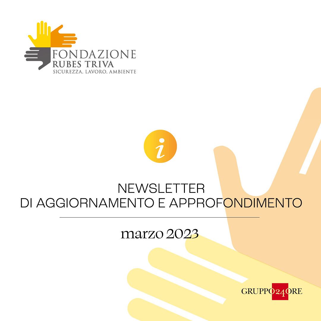 RubesTriva's tweet photo. ➡ È disponibile sul sito della #Fondazione #RubesTriva la #newsletter 🗞 di #marzo!
🔸Clicca il link e rimani aggiornato sulla #sicurezza sul #lavoro 👷♂️ 👷♀️
https://t.co/MandLNcEYi https://t.co/s74oxBjIEI