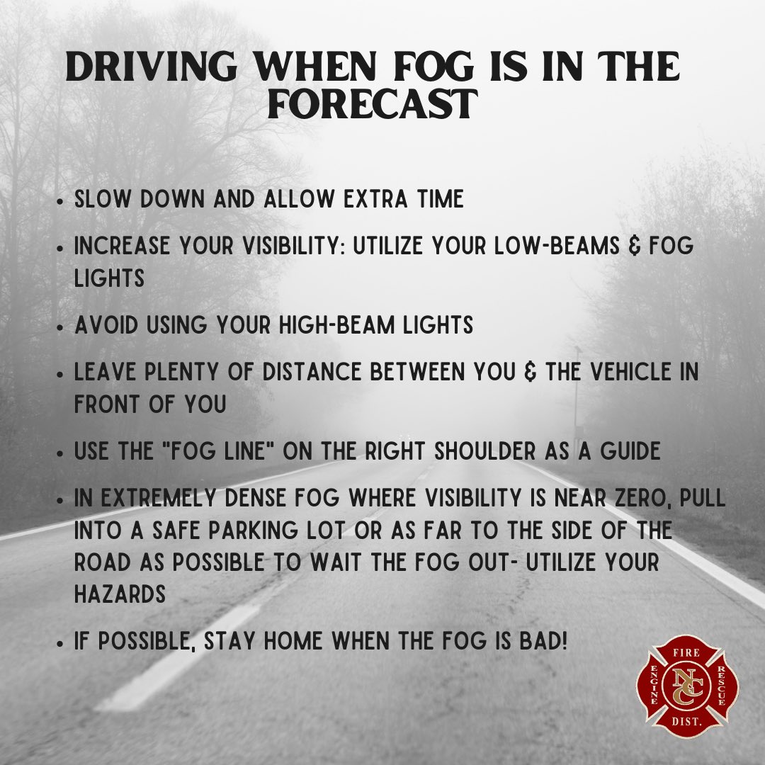 This morning was a foggy one in Nevada County! Here are some safety tips for driving when fog is in the forecast. #foggy #nevadacounty #winter #safetyfirst